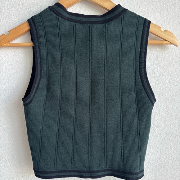 NWT House of Harlow 1960 Revolve Ribbed Green Knit Sweater Vest Skirt Set XS - Picture 6 of 12